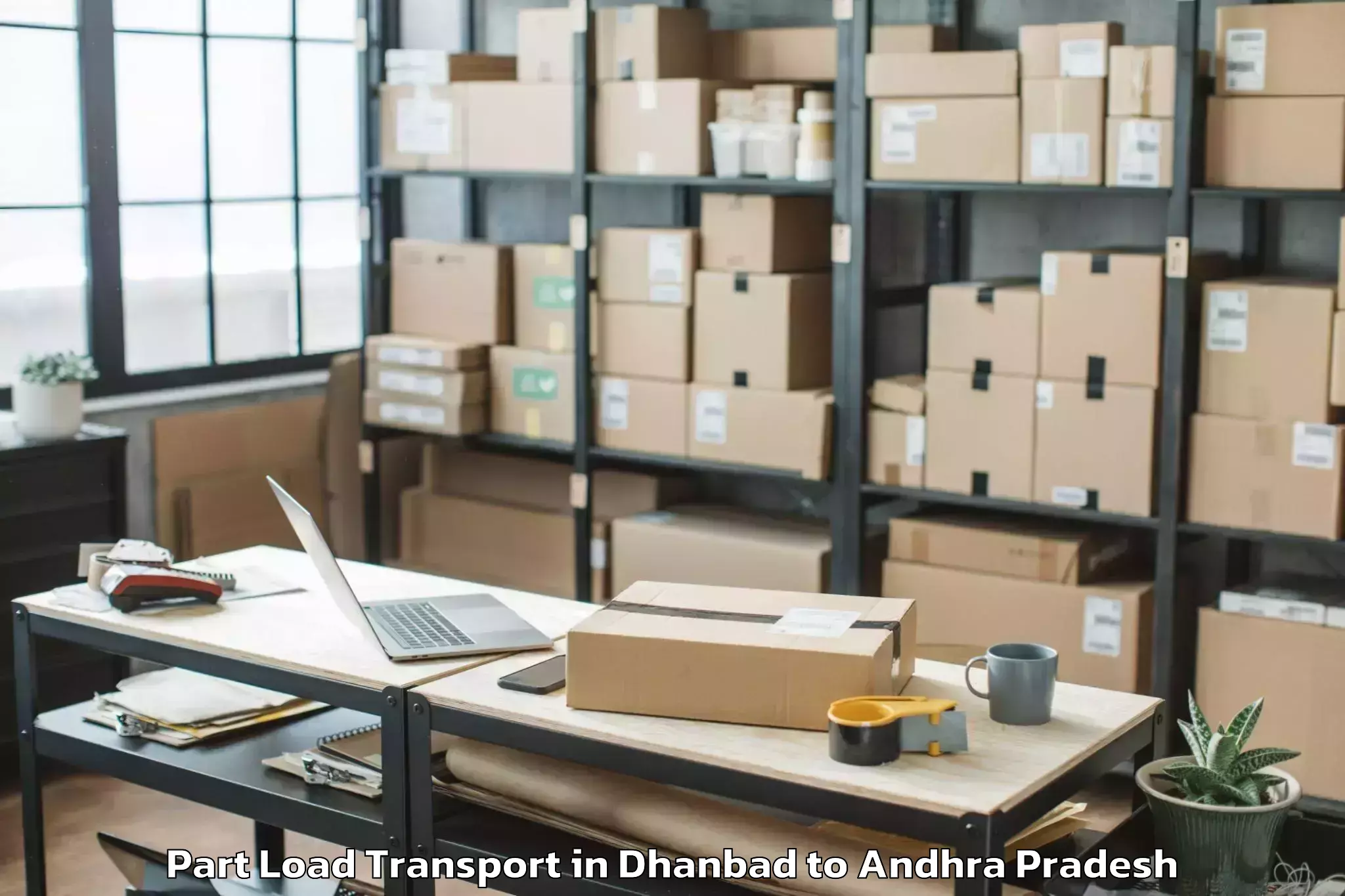 Book Dhanbad to Chodavaram Part Load Transport